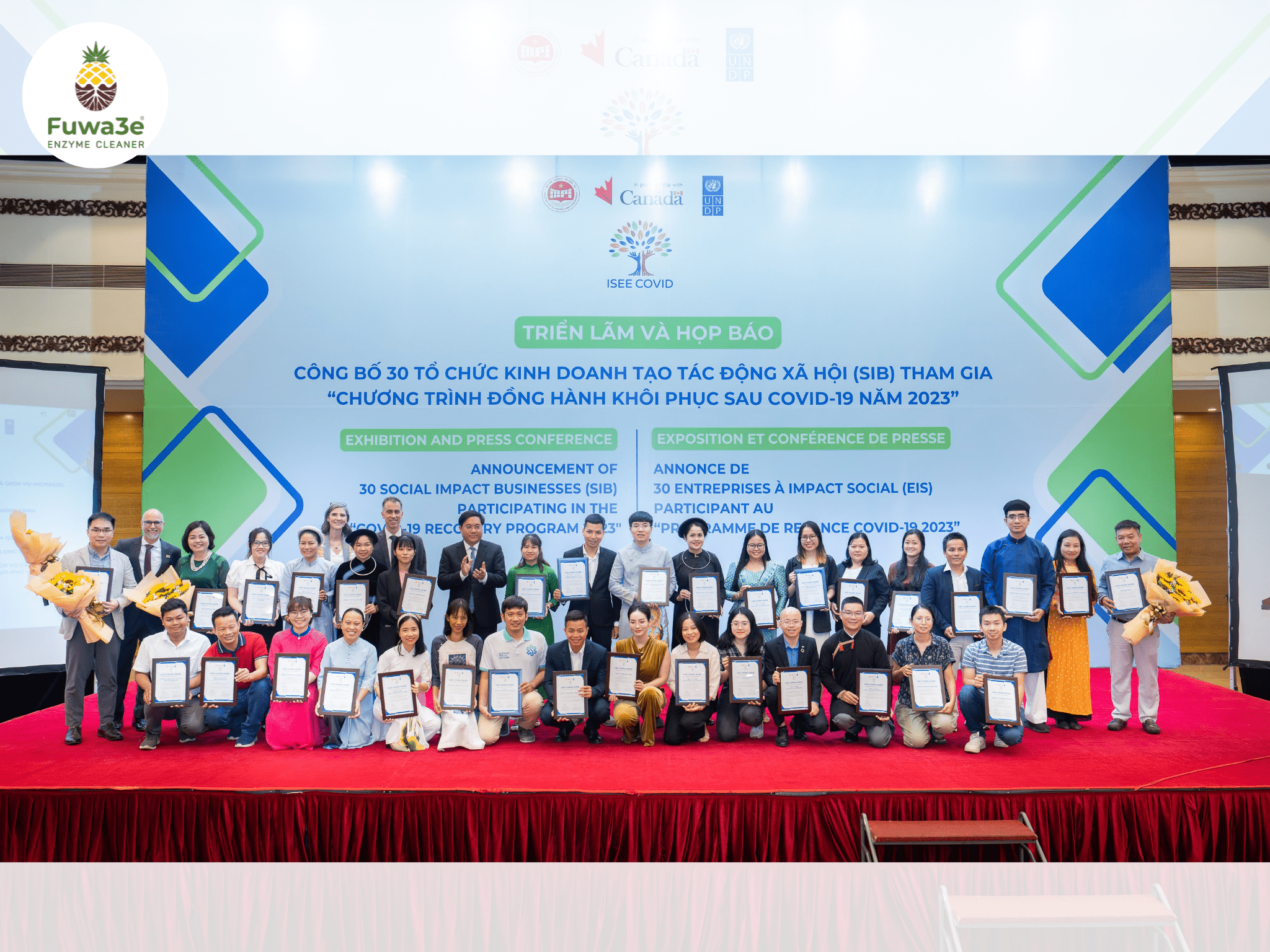 FUWA is one of the top 30 organizations recognized for outstanding social impact business, announced this morning at the International Conference Center in Hanoi.