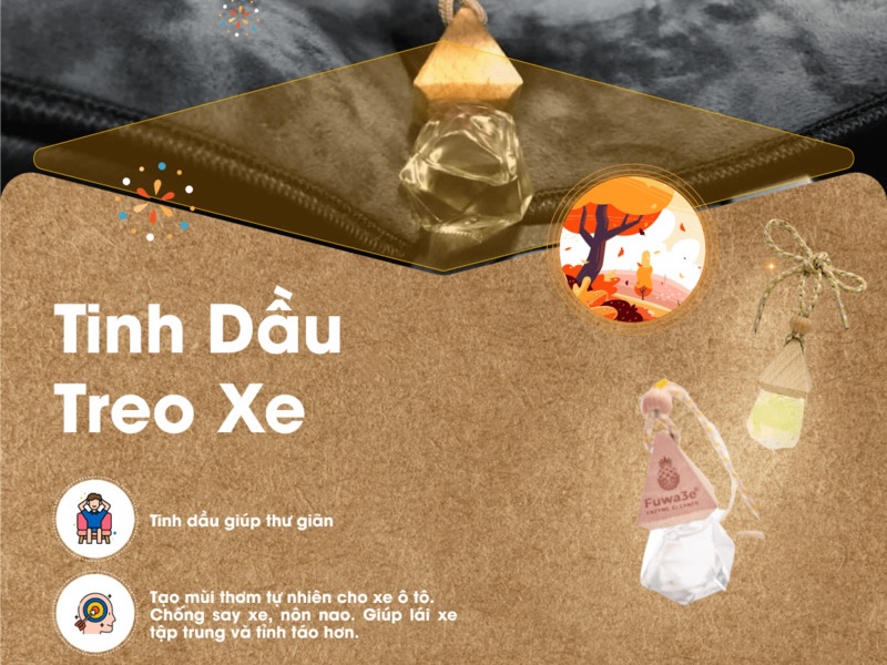 Tinh dầu treo xe ô tô Fuwa3e